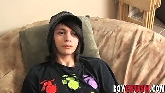 Stunning Young Man Masturbating And Climaxing During A Sexual Interview