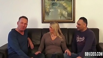 Voluptuous German Mother Satisfies Her Desires With Two Men