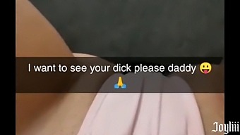 Una Ragazza Adolescente Flirta Con Il Padre Della Sua Migliore Amica Su Snapchat E Raggiunge L'Orgasmo